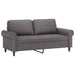 Set de canapele cu perne, 3 piese, gri, piele ecologică - WALTI WALTI