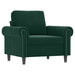 Set de canapele cu perne, 3 piese, verde închis, catifea - WALTI WALTI