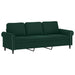 Set de canapele cu perne, 3 piese, verde închis, catifea - WALTI WALTI