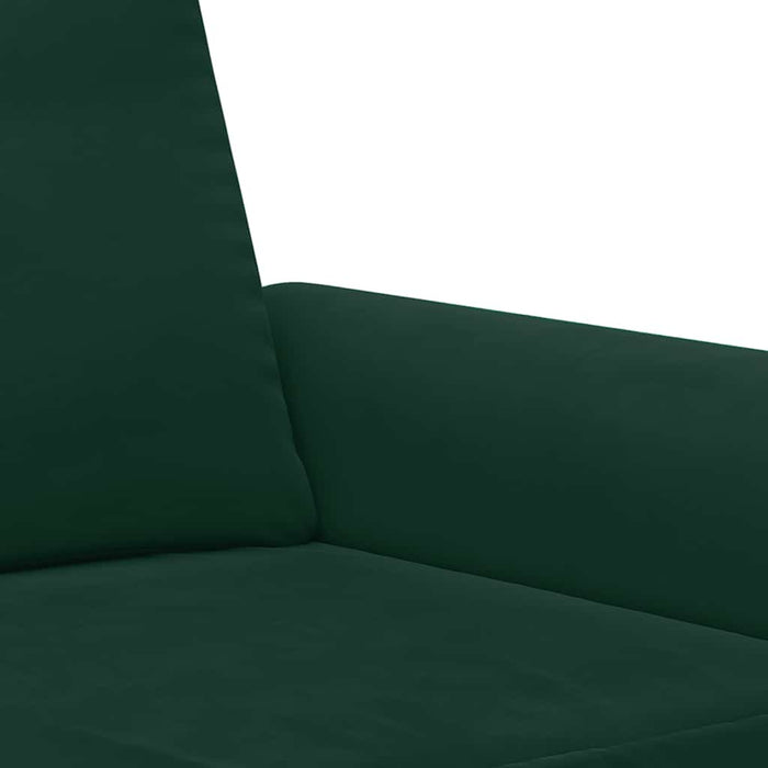 Set de canapele cu perne, 3 piese, verde închis, catifea - WALTI WALTI