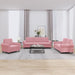 Set de canapele cu perne, 3 piese, roz, catifea - WALTI WALTI