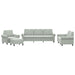Set de canapele cu perne, 4 piese, gri deschis, catifea - WALTI WALTI