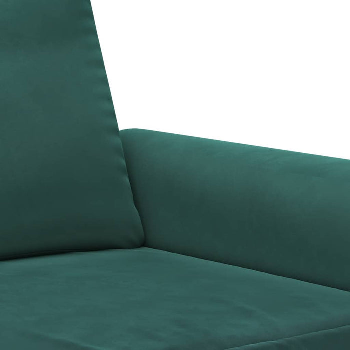 Set de canapele cu perne, 4 piese, verde închis, catifea - WALTI WALTI