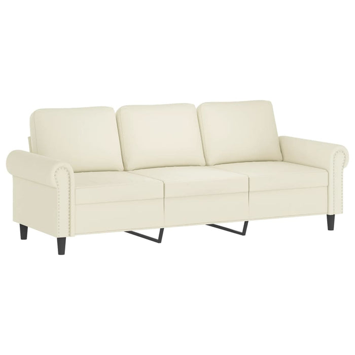 Set de canapele cu perne, 4 piese, crem, catifea WALTI