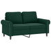 Set canapea cu perne, 3 piese, verde închis, catifea - WALTI WALTI