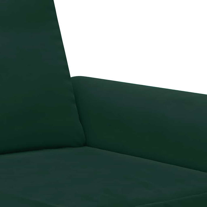 Set canapea cu perne, 3 piese, verde închis, catifea - WALTI WALTI