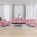 Set canapea cu perne, 3 piese, roz, catifea - WALTI WALTI