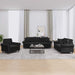 Set de canapele cu perne, 3 piese, negru, catifea - WALTI WALTI