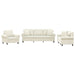 Set de canapele cu perne, 3 piese, crem, catifea - WALTI WALTI