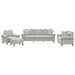 Set canapea cu perne, 4 piese, gri deschis, catifea - WALTI WALTI