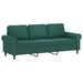 Set canapea cu perne, 4 piese, verde închis, catifea - WALTI WALTI