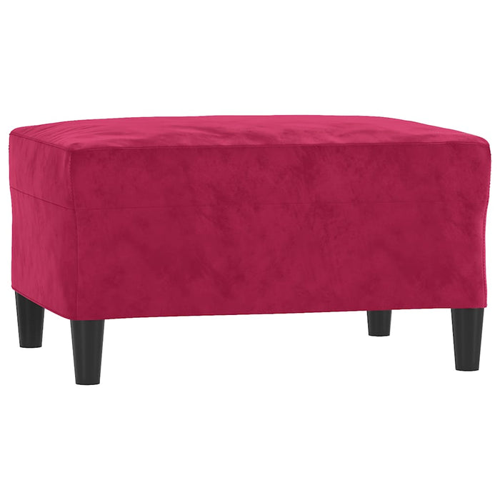 Set canapele cu perne, 4 piese, roșu vin, catifea WALTI