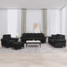Set de canapele cu perne, 4 piese, negru, catifea - WALTI WALTI
