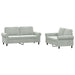 Set de canapele cu perne, 2 piese, gri deschis, catifea - WALTI WALTI