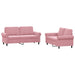 Set de canapele cu perne, 2 piese, roz, catifea - WALTI WALTI