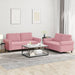 Set de canapele cu perne, 2 piese, roz, catifea - WALTI WALTI