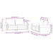 Set de canapele cu perne, 2 piese, galben, catifea - WALTI WALTI