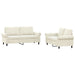Set de canapele cu perne, 2 piese, crem, catifea - WALTI WALTI