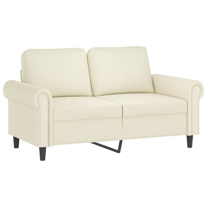 Set de canapele cu perne, 2 piese, crem, catifea - WALTI WALTI