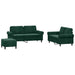 Set de canapele cu perne, 3 piese, verde închis, catifea - WALTI WALTI