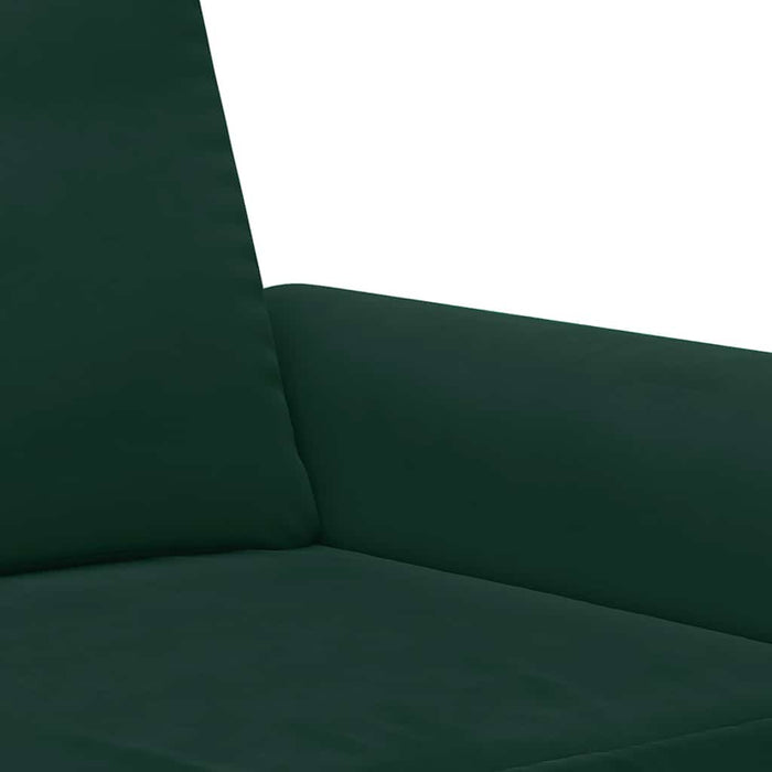 Set de canapele cu perne, 3 piese, verde închis, catifea - WALTI WALTI