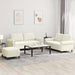 Set de canapele cu perne, 3 piese, crem, catifea - WALTI WALTI