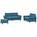 Set de canapele cu perne, 3 piese, albastru, catifea - WALTI WALTI