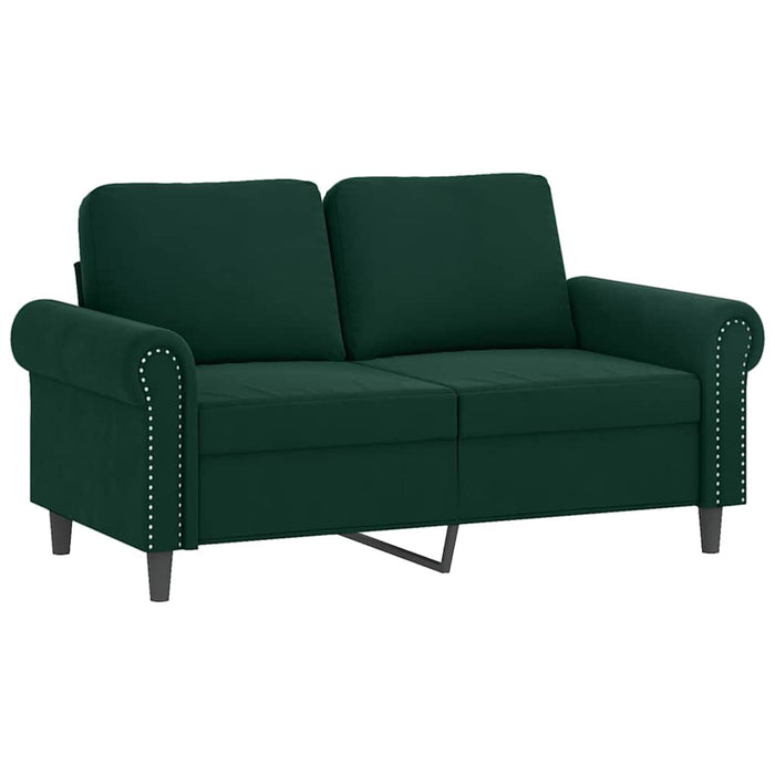 Set canapea cu perne, 2 piese, verde închis, catifea - WALTI WALTI
