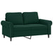 Set canapea cu perne, 2 piese, verde închis, catifea - WALTI WALTI