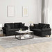 Set canapea cu perne, 2 piese, roz, catifea - WALTI WALTI