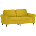 Set de canapele cu perne, 2 piese, galben, catifea - WALTI WALTI