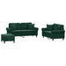 Set canapea cu perne, 3 piese, verde închis, catifea - WALTI WALTI