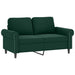 Set canapea cu perne, 3 piese, verde închis, catifea - WALTI WALTI