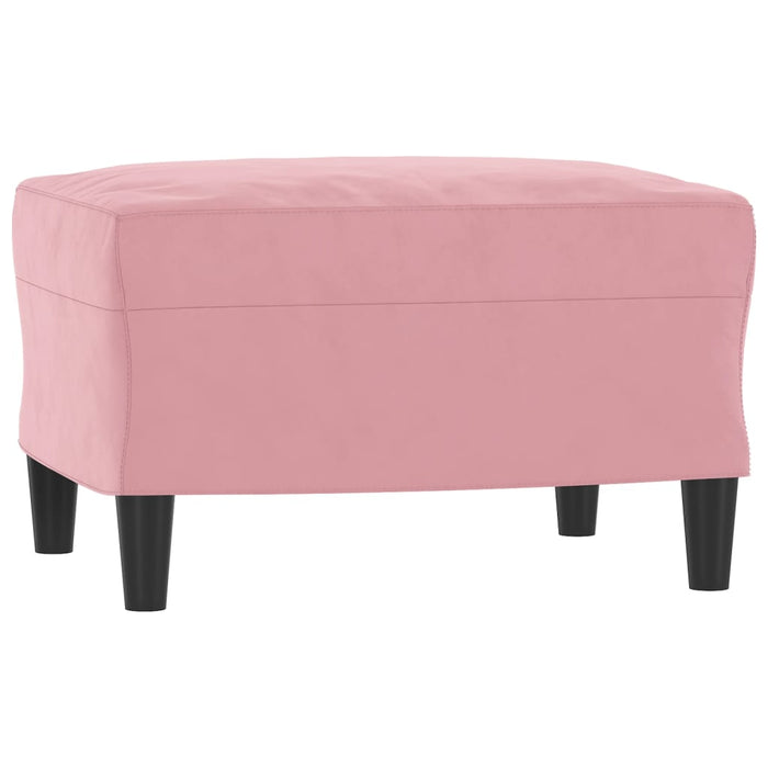Set canapea cu perne, 3 piese, roz, catifea WALTI