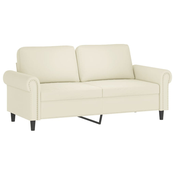 Set de canapele cu perne, 3 piese, crem, catifea WALTI
