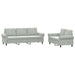 Set de canapele cu perne, 2 piese, gri deschis, catifea - WALTI WALTI
