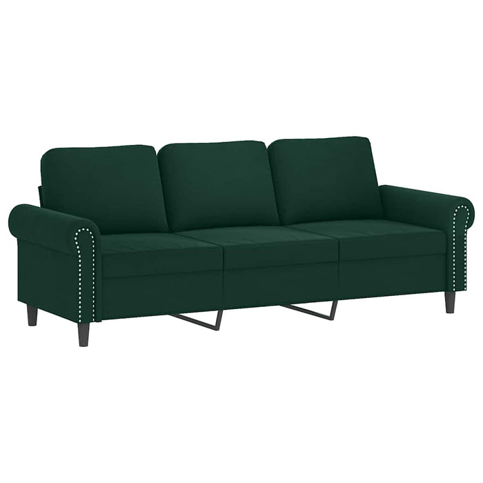Set de canapele cu perne, 2 piese, verde închis, catifea - WALTI WALTI
