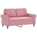 Set de canapele cu perne, 2 piese, roz, catifea - WALTI WALTI