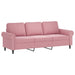 Set de canapele cu perne, 2 piese, roz, catifea - WALTI WALTI