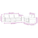 Set de canapele cu perne, 2 piese, roz, catifea - WALTI WALTI