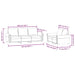 Set de canapele cu perne, 2 piese, negru, catifea - WALTI WALTI