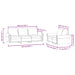 Set de canapele cu perne, 2 piese, galben, catifea - WALTI WALTI