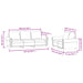 Set de canapele cu perne, 2 piese, crem, catifea - WALTI WALTI