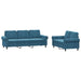 Set de canapele cu perne, 2 piese, albastru, catifea - WALTI WALTI