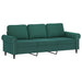 Set de canapele cu perne, 3 piese, verde închis, catifea - WALTI WALTI