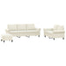 Set de canapele cu perne, 3 piese, crem, catifea - WALTI WALTI