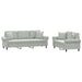 Set canapea 2 piese cu perne, gri deschis, catifea - WALTI WALTI