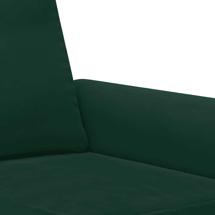 Set canapea cu perne, 2 piese, verde închis, catifea WALTI