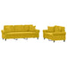 Set de canapele cu perne, 2 piese, galben, catifea - WALTI WALTI