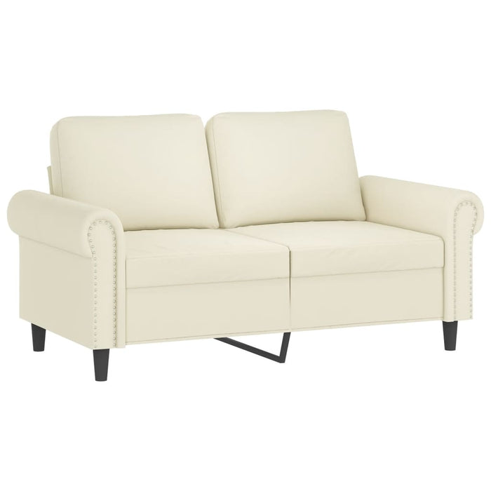 Set de canapele cu perne, 2 piese, crem, catifea - WALTI WALTI